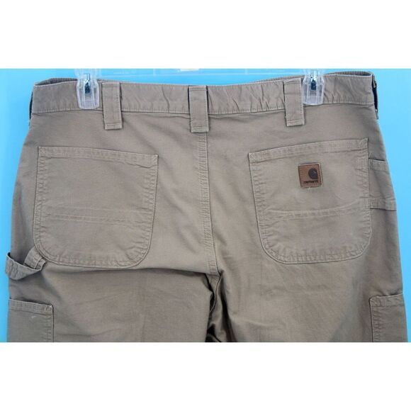 Carhartt Tan Khaki Original Loose Fit Cargo Pants | Size: 38x34 B151 DKH   EUC - Picture 4 of 5